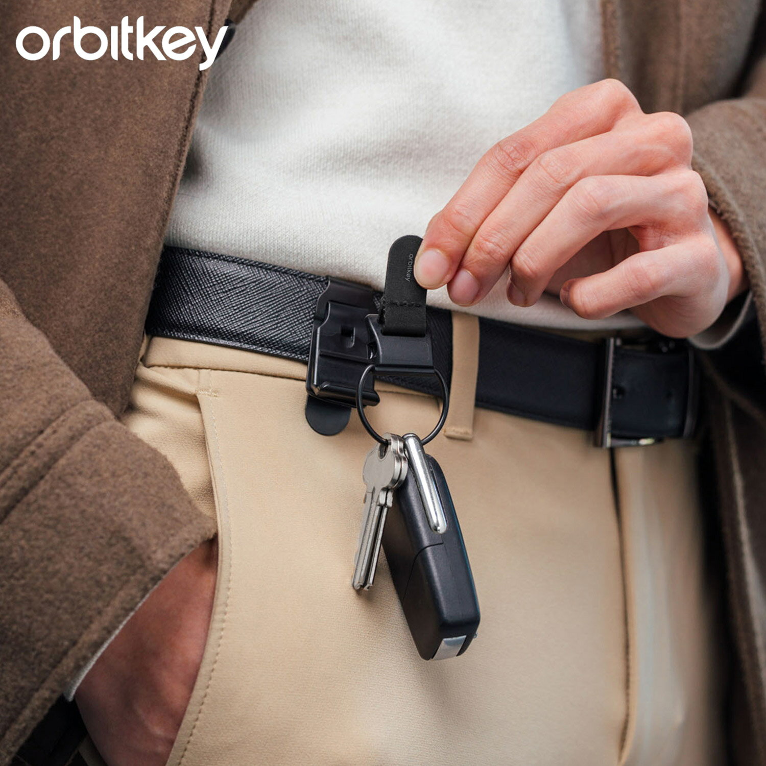 Orbitkey オービットキー キークリップ キーホルダー キーケース 鍵 メンズ レディース ミニマル シンプル コンパクト ワンタッチ ネオジウム磁石 UTILITY CLIP ブラック 黒 PBC11-112