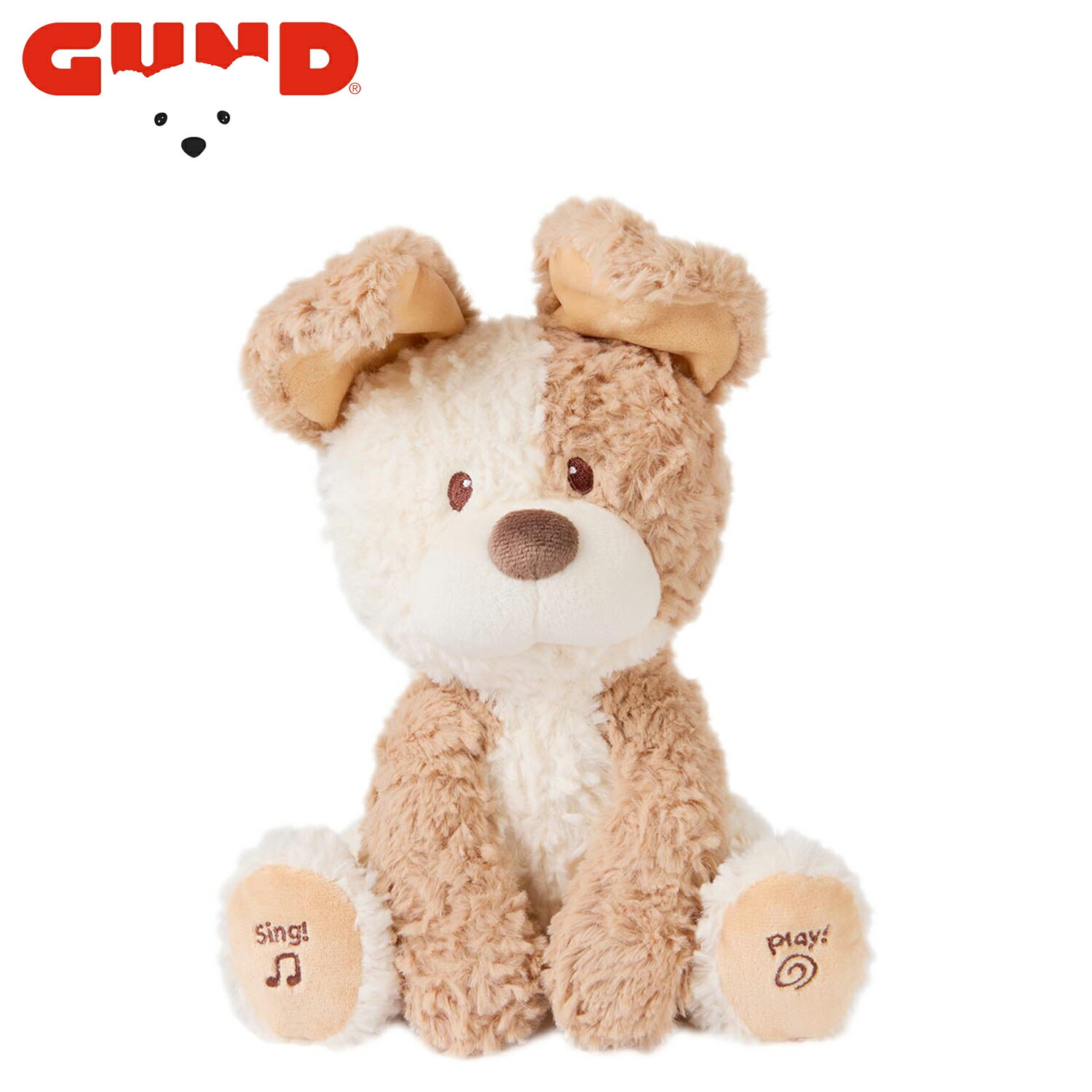 ガンド GUND ぬいぐるみ 知育玩具 おもちゃ 犬 ピーキー パピー ベビー キッズ 0歳から 男の子 女の子 子供 赤ちゃん 動く 歌う ベージュ 6072443