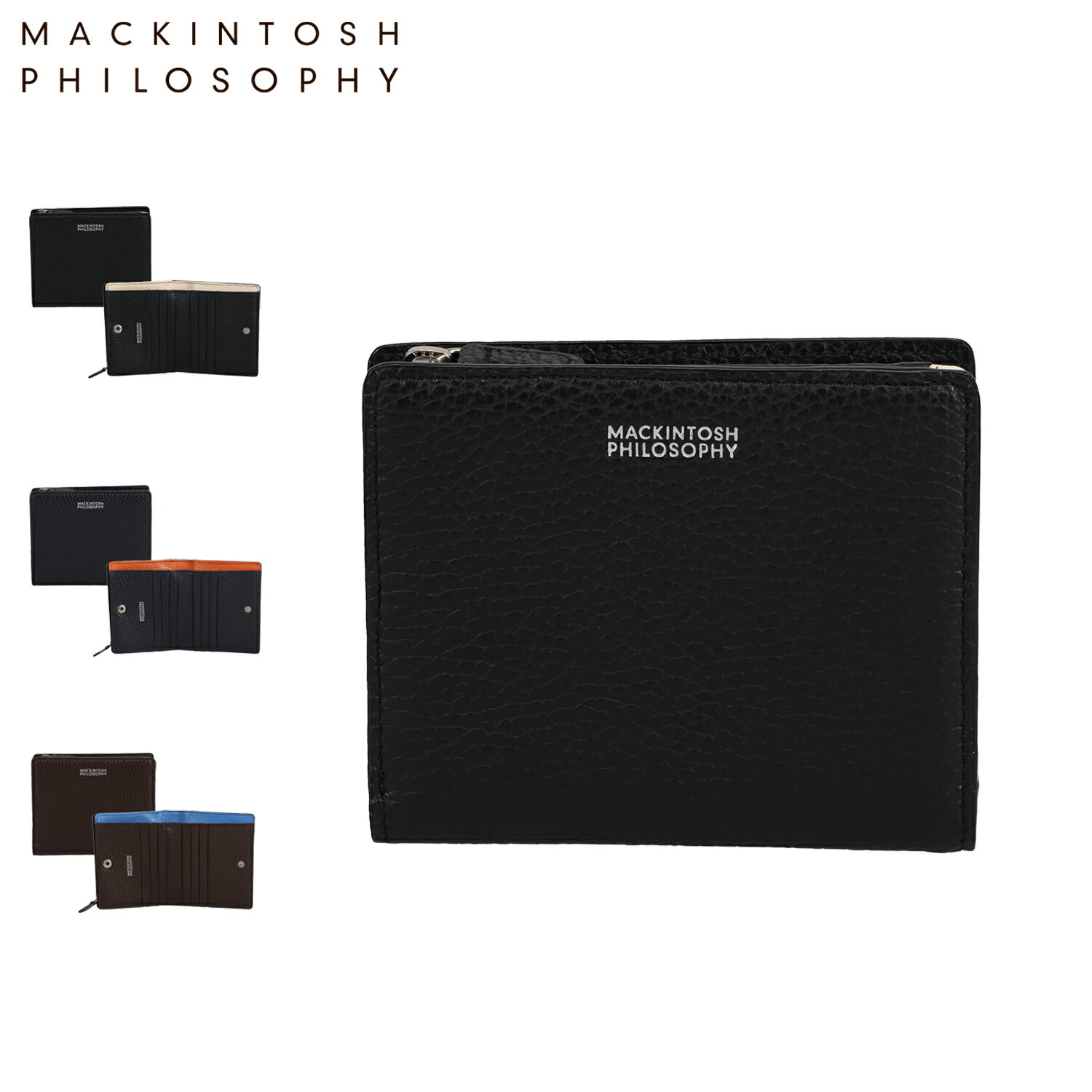 乐天商城 - MACKINTOSH PHILOSOPHY マッキントッシュ フィロソフィー 財布 二つ折り財布 札入 LF小銭入れ付 メンズ 本革 ブラック ネイビー ダーク ブラウン 黒 MAPW-00521