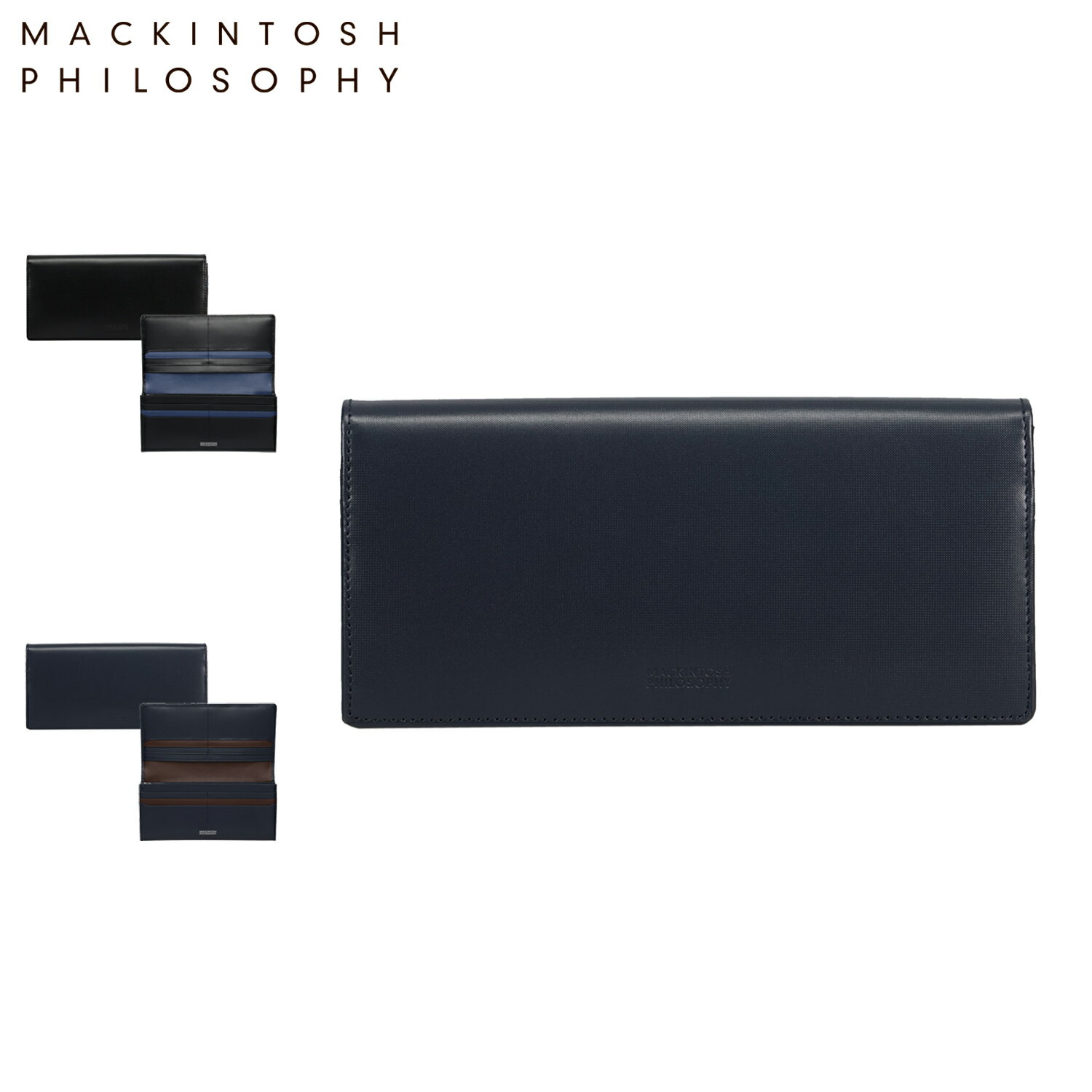 樂天商城 - MACKINTOSH PHILOSOPHY マッキントッシュ フィロソフィー 財布 長財布 束入れ 小銭入れ付き メンズ 本革 薄い 大容量 コンパクト ブラック ネイビー 黒 MAPW-00611