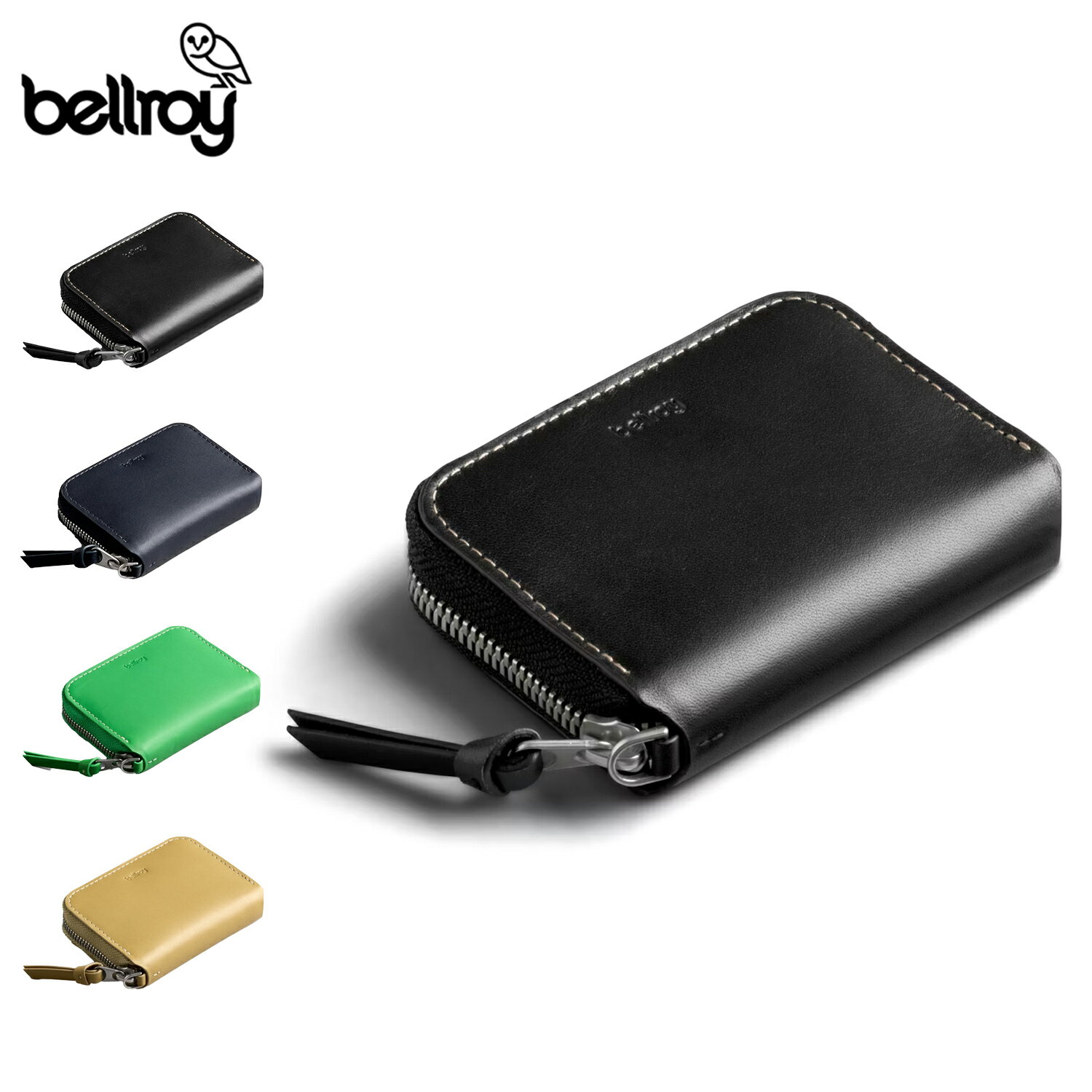 樂天商城 - Bellroy ベルロイ 財布 二つ折り ミニ財布 メンズ レディース コンパクト ラウンドファスナー 小銭入れ付き FOLIO PICCOLO ブラック ネイビー グリーン イエロー 黒