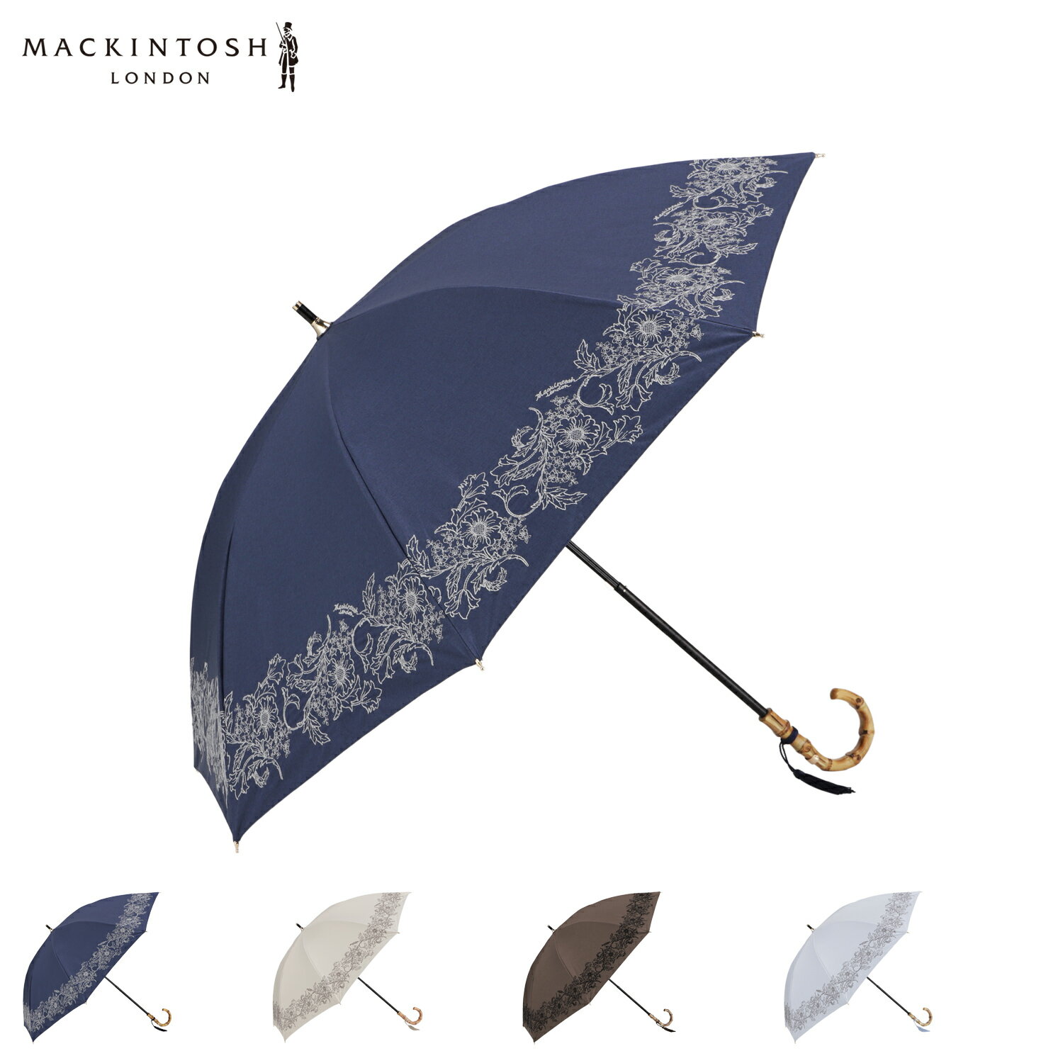 乐天商城 - MACKINTOSH LONDON マッキントッシュロンドン 日傘 ショート傘 晴雨兼用パラソル レディース 遮光 遮熱 UVカット 軽量 ネイビー ベージュ ブラウン サックス 1ML 23005