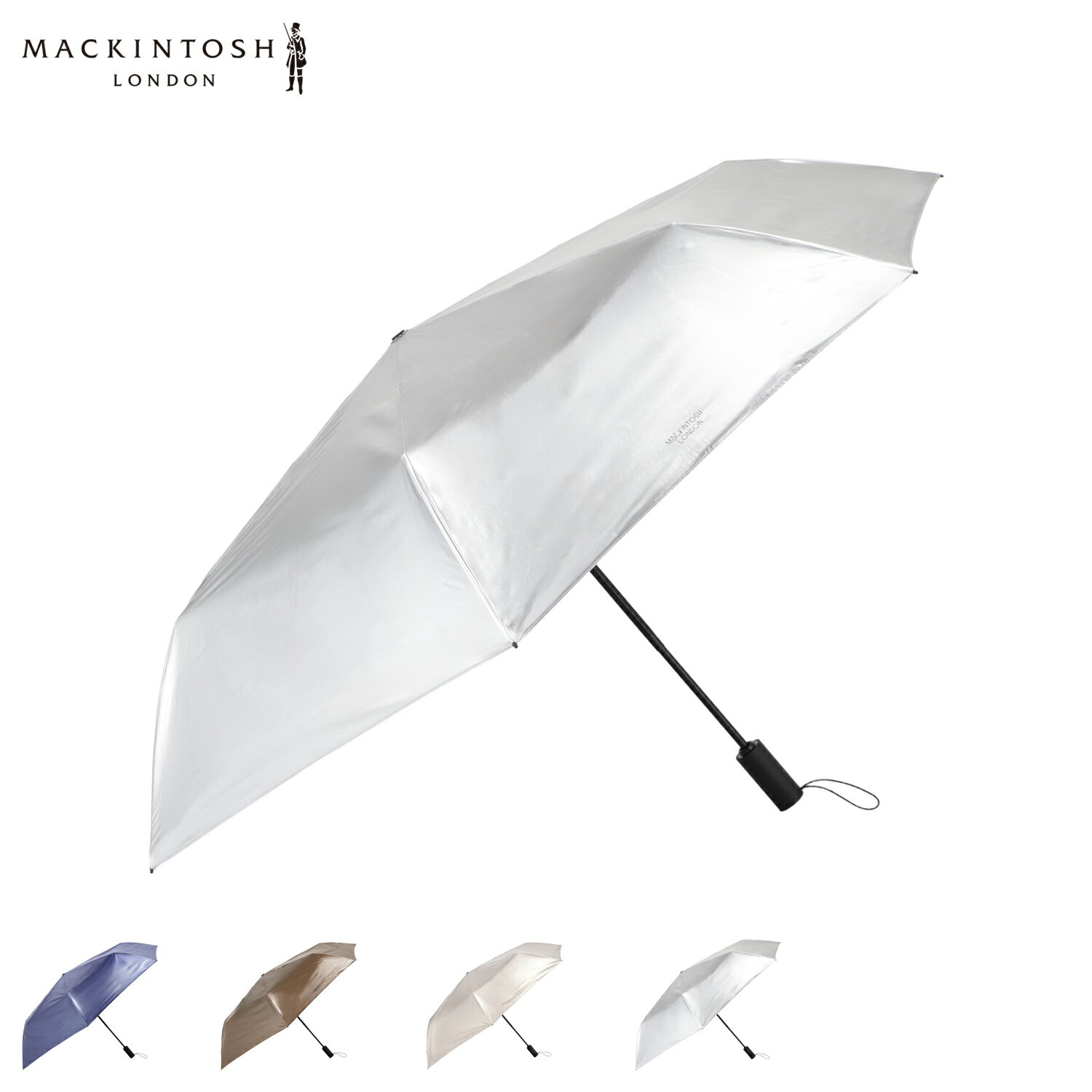 樂天商城 - MACKINTOSH LONDON マッキントッシュロンドン 日傘 折りたたみ 晴雨兼用 メンズ メタリック 遮光 軽量 ネイビー ブラウン ゴールド シルバー 1ML 28301