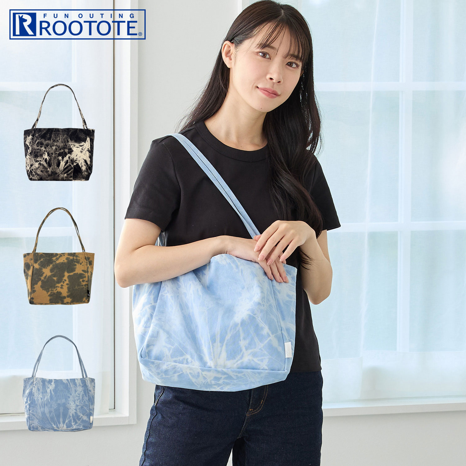 Rakuten - ルートート ROOTOTE トートバッグ バッグ レディース A4 軽量 肩掛け SC.デリ.ボーホーーA ブラック ブラウン ライト ブルー 黒