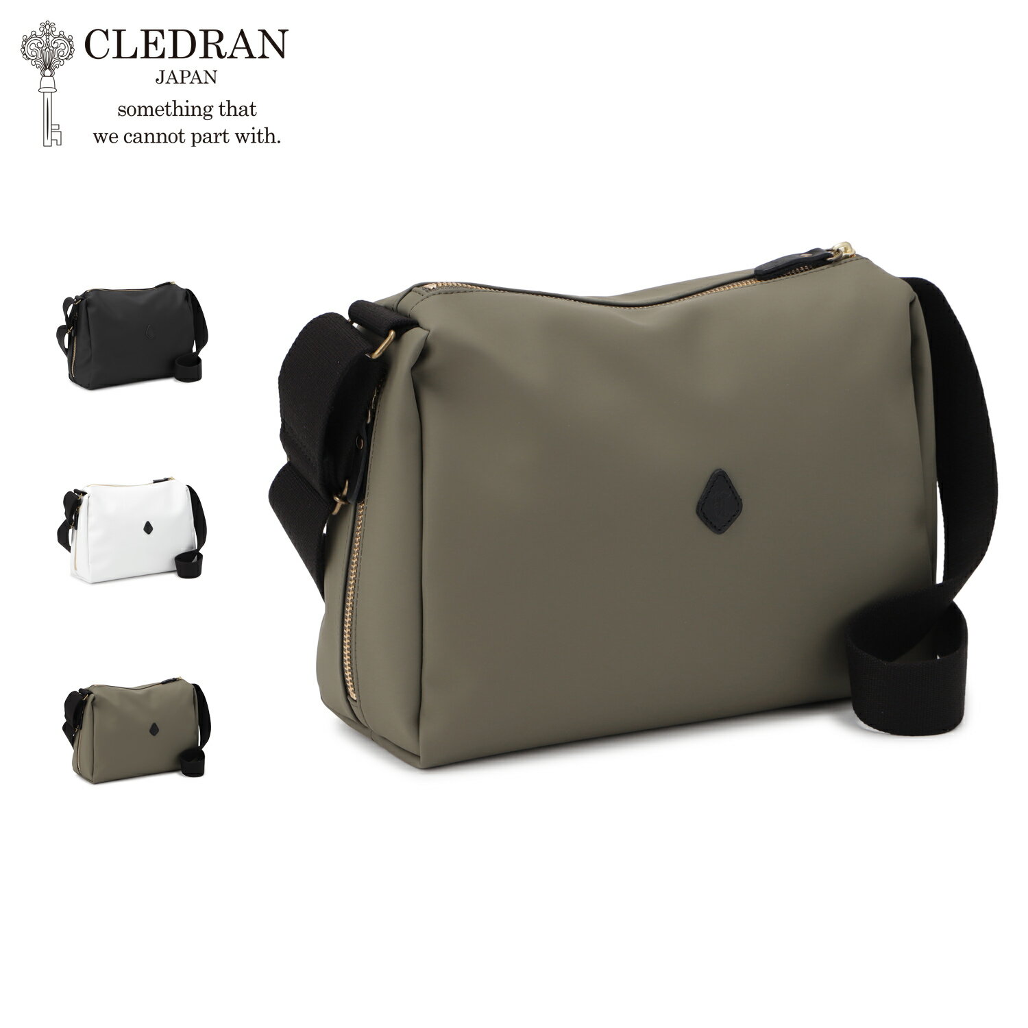 乐天商城 - クレドラン CLEDRAN バッグ ショルダーバッグ レディース 2way 軽量 斜めがけ JOU SIDE POCKET SHOULDER ブラック オフ ホワイト グリーン 黒 CL4006 []
