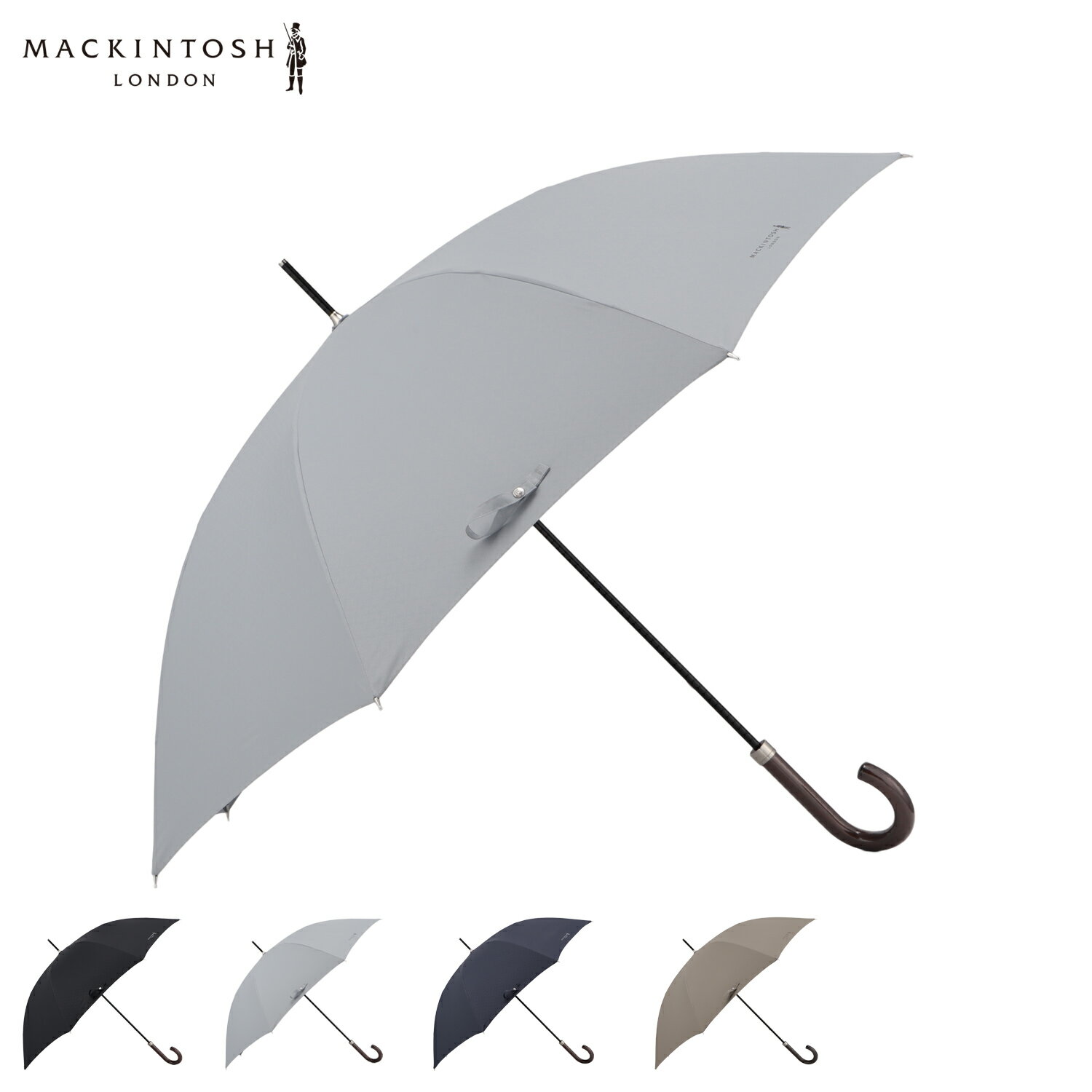 樂天商城 - MACKINTOSH LONDON マッキントッシュロンドン 雨傘 長傘 メンズ 大きめ ブラック グレー ネイビー ブラウン 1ML 14004