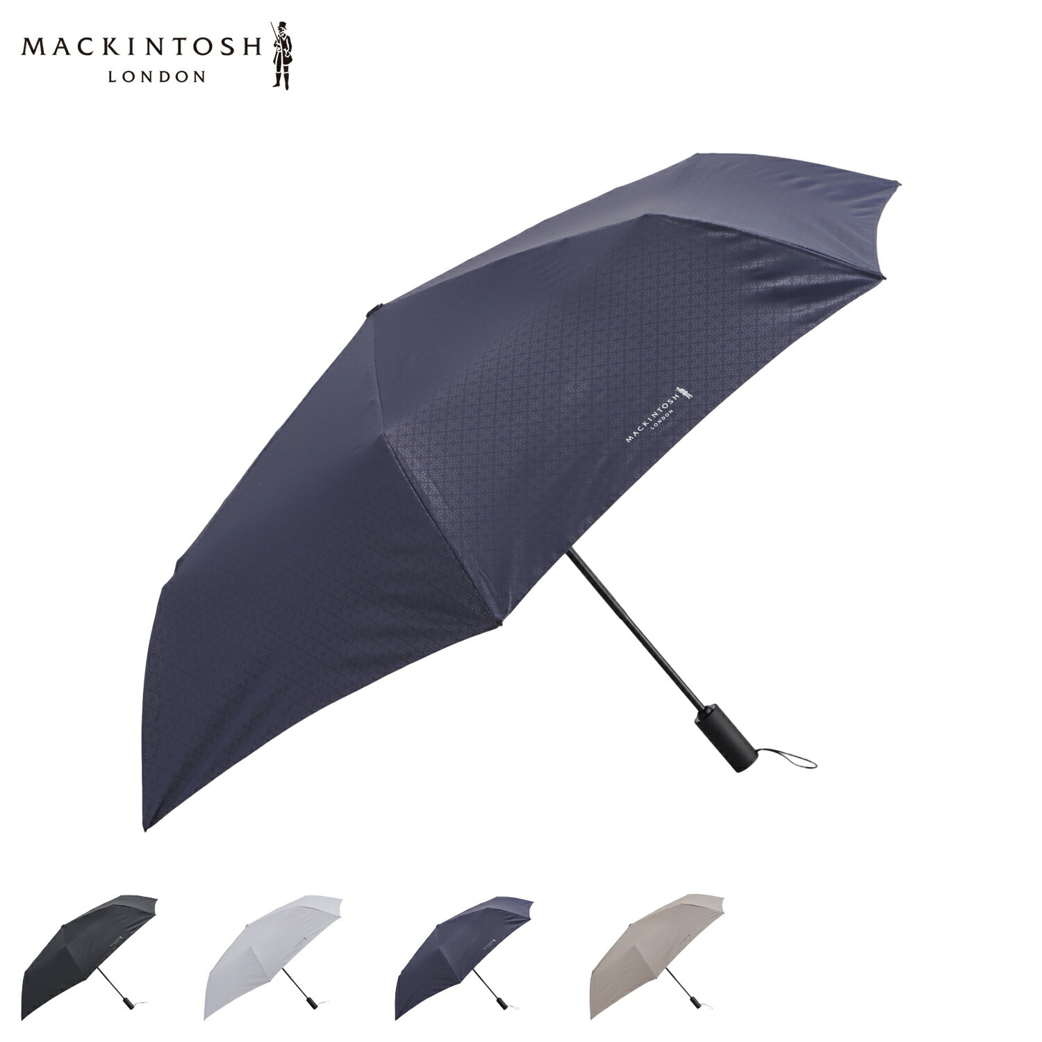MACKINTOSH LONDON マッキントッシュロンドン 雨傘 折りたたみ傘 メンズ 自動開閉 軽量 ブラック グレー ネイビー ブラウン 1ML 18304