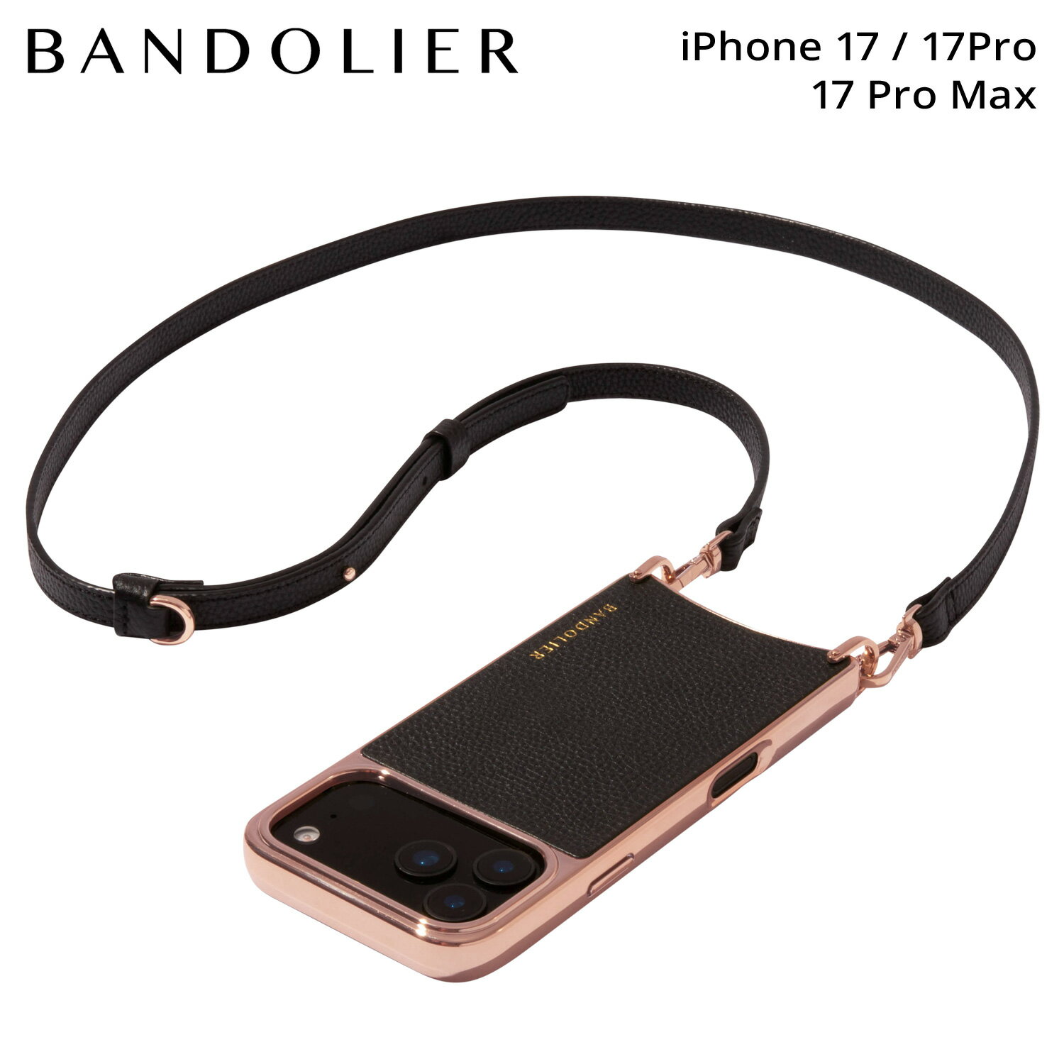  バンドリヤー BANDOLIER スマホショルダー iPhone17 17Pro 17Pro Max スマホケース アイフォン レイナ ブラック ローズ メンズ レディース RAYNA BLACK ROSE ブラック 黒 12RAY1001