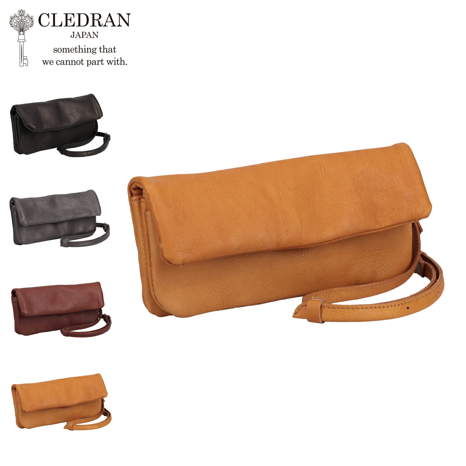 乐天商城 - クレドラン CLEDRAN バッグ 財布 ショルダーバッグ レディース 斜めがけ 軽量 小さめ NOUVE WALLET POCHETTE ブラック グレー ブラウン 黒 CL3988