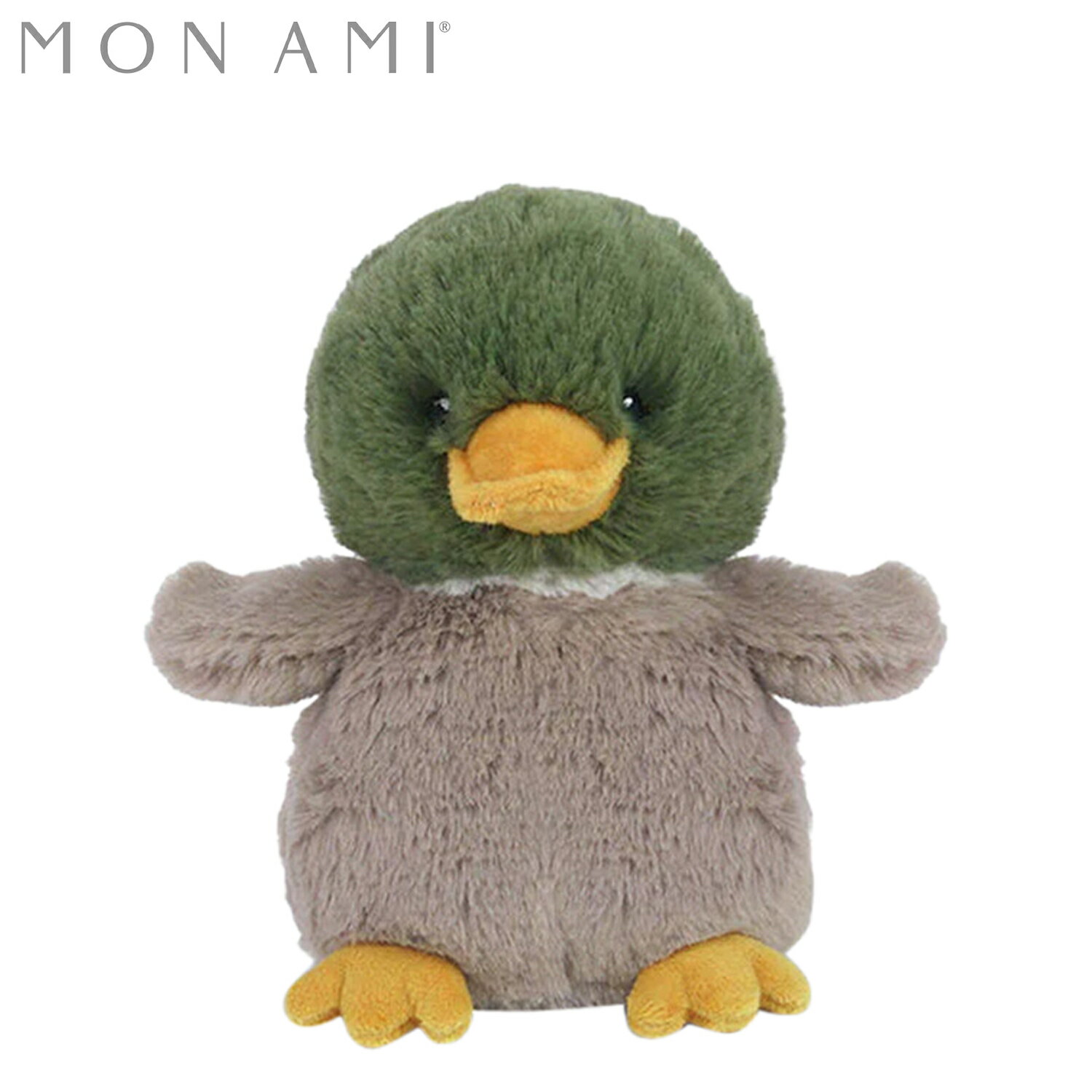 樂天商城 - MON AMI モナミ ぬいぐるみ カモ 鴨 ビリー プティ マラード ダック ベビー キッズ ブラウン ST1766
