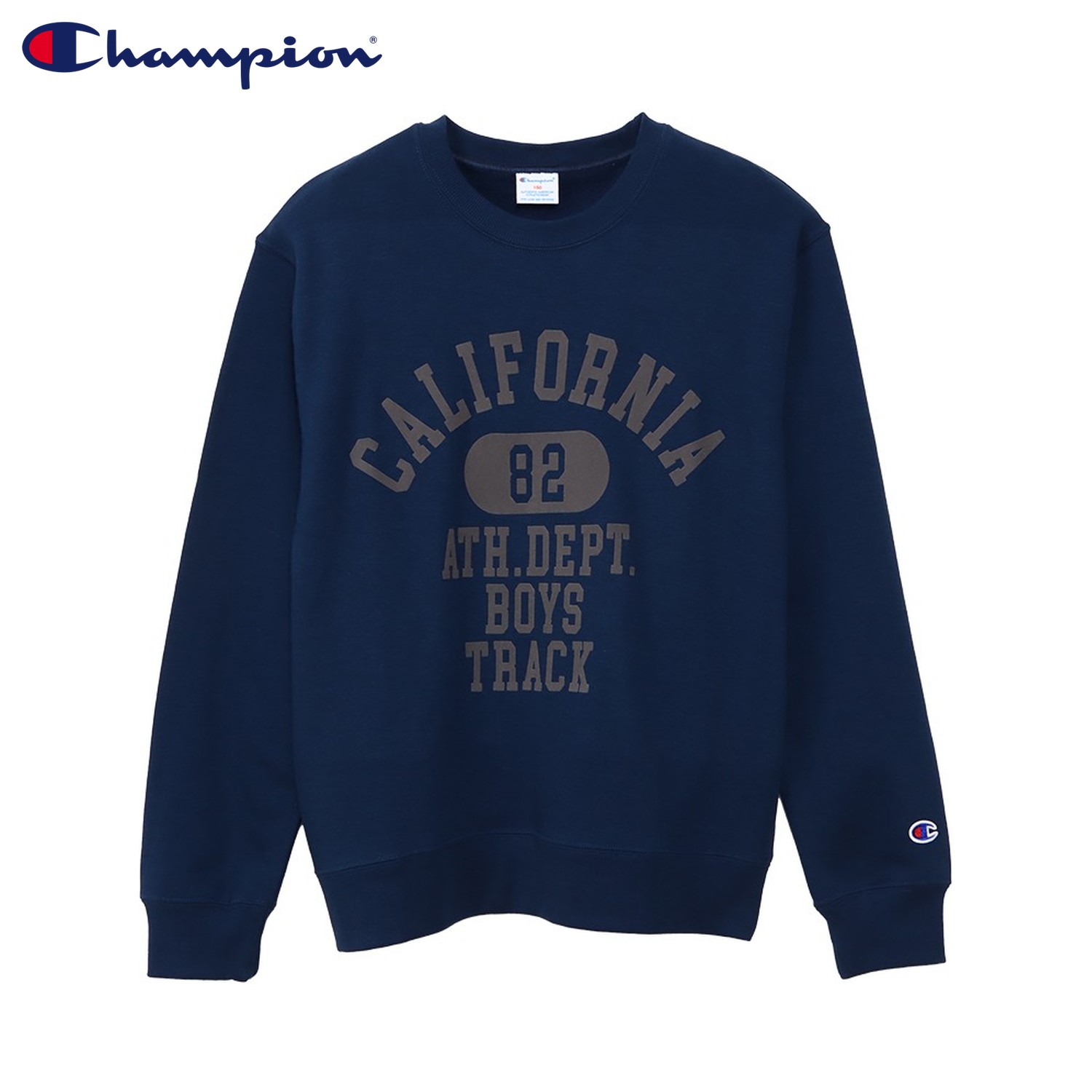 Champion チャンピオン スウェット トレーナー 子供服 キッズ クルーネック CREW NECK SWEATSHIRT ネイビー オートミール CK-B001 [予約 8月下旬 入荷予定]