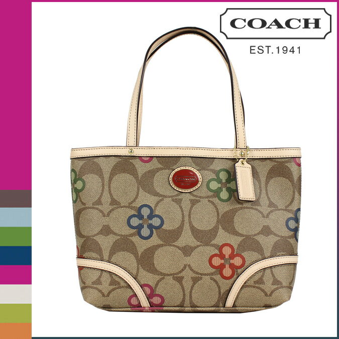 Coach Peyton Signature Clover Top Handle Smalleer Tote Bag Purse 48966