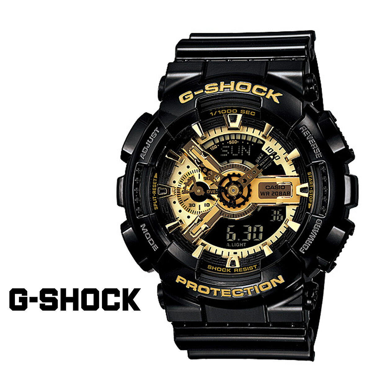 ں1000OFFݥ CASIO  G-SHOCK ӻ GA-110GB-1AJF BLACK GOLD SERIES ɿ å Gå G-å  ǥ ֥å 