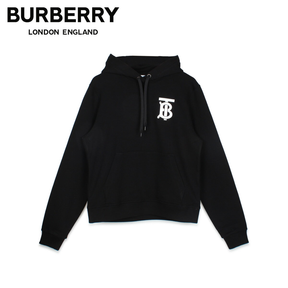 【最大1000円OFFクーポン配布中】 【訳あり】 BURBERRY バーバリー パーカー スウェット プルオーバー レディース LANDON TB ブラック 黒 8024352 【返品不可】