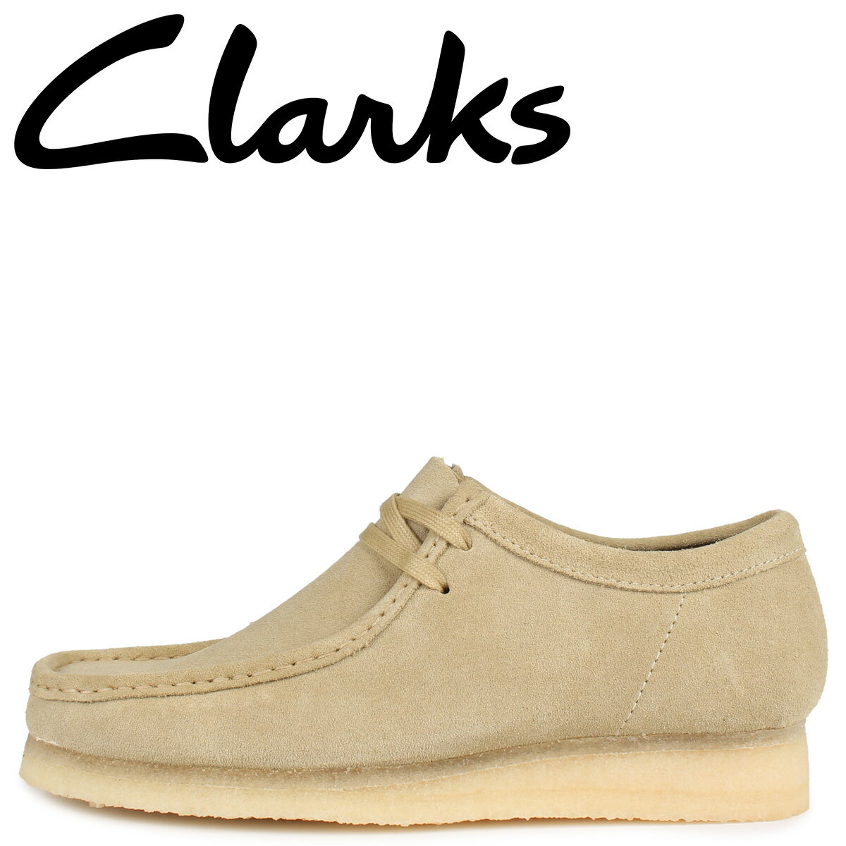 【訳あり】 【BOX破損】 Clarks クラークス ワラビーブーツ メンズ WALLABEE ベージュ 26155515 【返品不可】