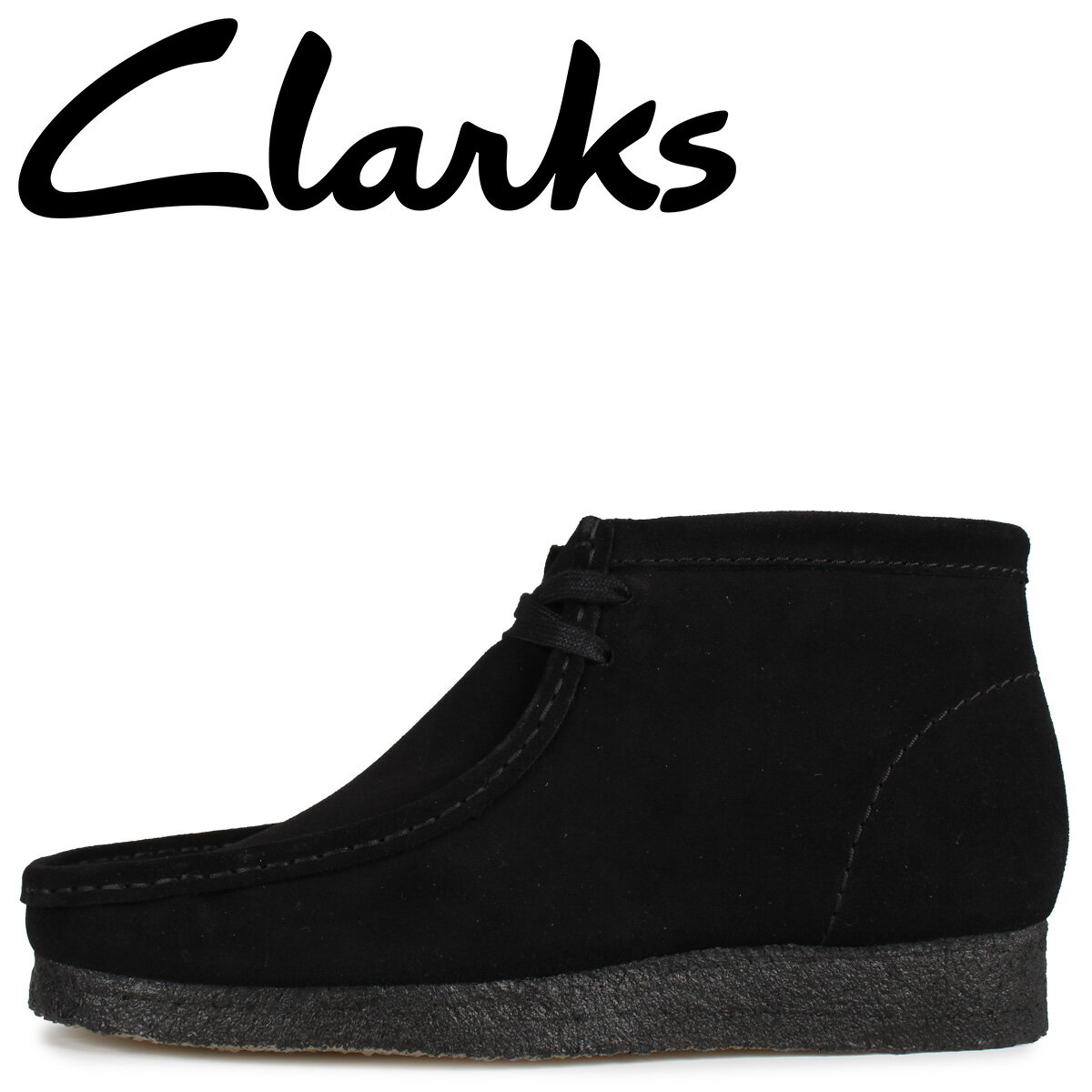 【訳あり】【BOX破損】 Clarks クラークス ワラビーブーツ メンズ WALLABEE BOOT ブラック 黒 26155517 【返品不可】