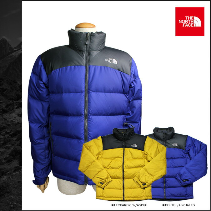送料無料 ザ ノースフェイス THE NORTH FACE ダウンジャケット [ ブルー イエロー ] AUFDYF7 WY1 M NUPTSE 2 JACKET ポリエステル メンズ [ 正規 あす楽 ] 02P20Sep14