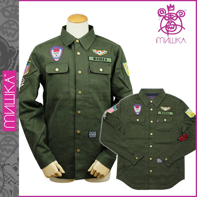 ポイント2倍 送料無料 ミシカ Mishka シャツジャケット [ ミリタリーグリーン ] Honor Scout Jacket アウター メンズ [ 正規 あす楽 ]
