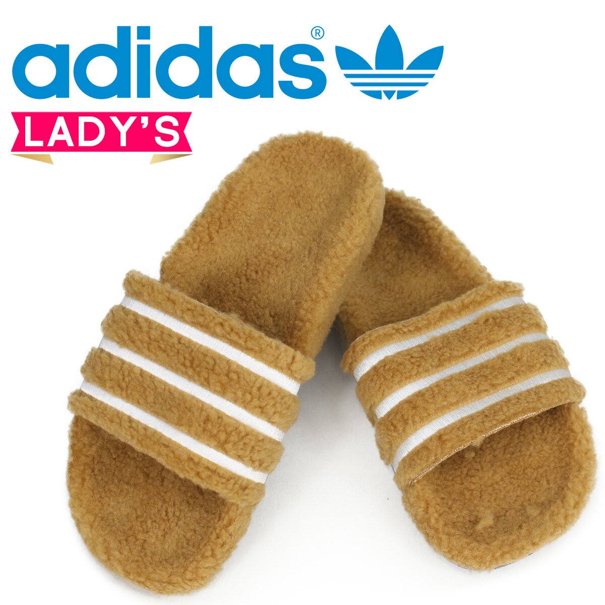 アディダス サンダル レディース adidas Originals アディレッタ アディダス レディース サンダル シャワーサンダル ADILETTE W CQ2233 ブラウン オリジナルス