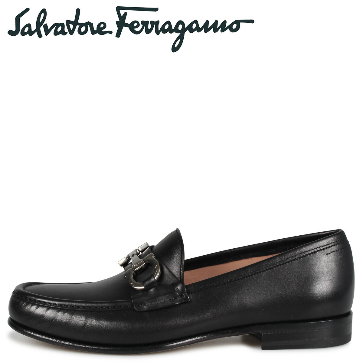 【最大1000円OFFクーポン配布中】 フェラガモ メンズ レディース Salvatore Ferragamo ビットローファー モカシン シューズ BOND ブラック 黒 EEE 02B192 696001