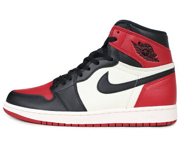 【最大1000円OFFクーポン配布】 NIKE ナイキ エアジョーダン1 レトロハイ スニーカー メンズ AIR JORDAN 1 RETRO HIGH OG BRED TOE 555088-610 レッド