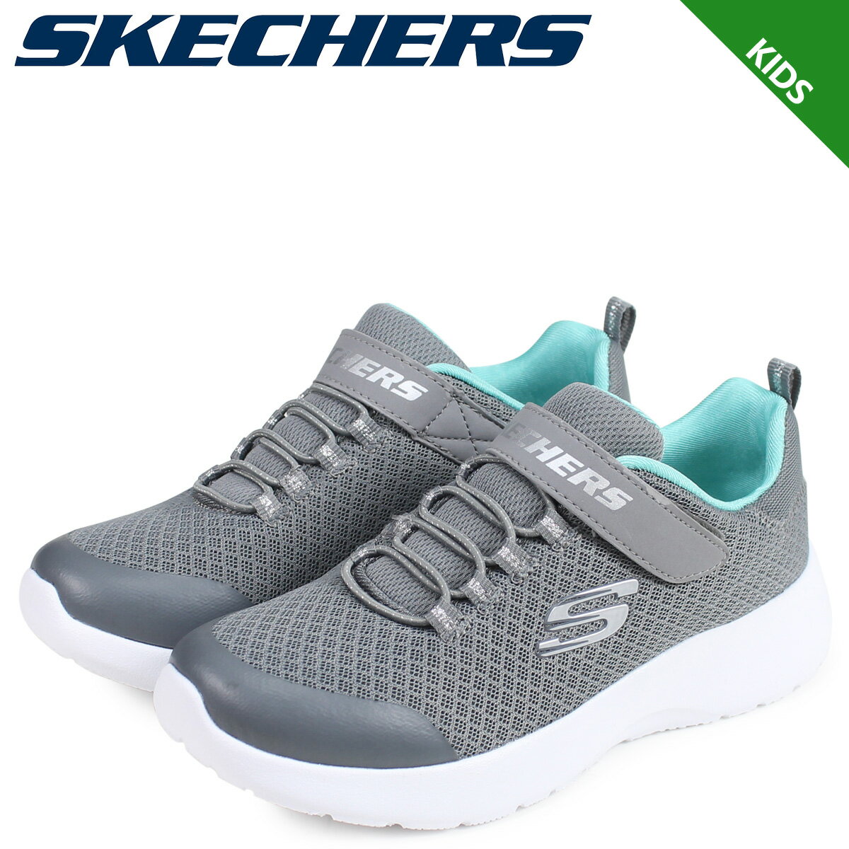 SKECHERS スケッチャーズ スニーカー キッズ ダイナマイト ベルクロ DYNAMIGHT RALLYRACER グレー 81301L