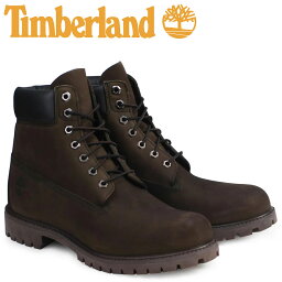 ティンバーランド ブーツ（メンズ） 【最大1000円OFFクーポン配布中】 Timberland ブーツ メンズ 6インチ ティンバーランド 6INCH PREMIUM WATERPROOF BOOTS プレミアム ウォータープルーフ ヌバック 防水 10001 ダークチョコレート