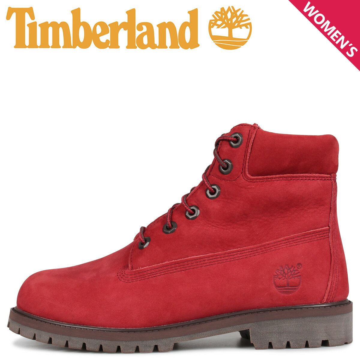 ティンバーランド Timberland ティンバーランド ブーツ レディース 6インチ プレミアム JUNIOR 6INCH PREMIUM WATERPROOF ダーク レッド A2954