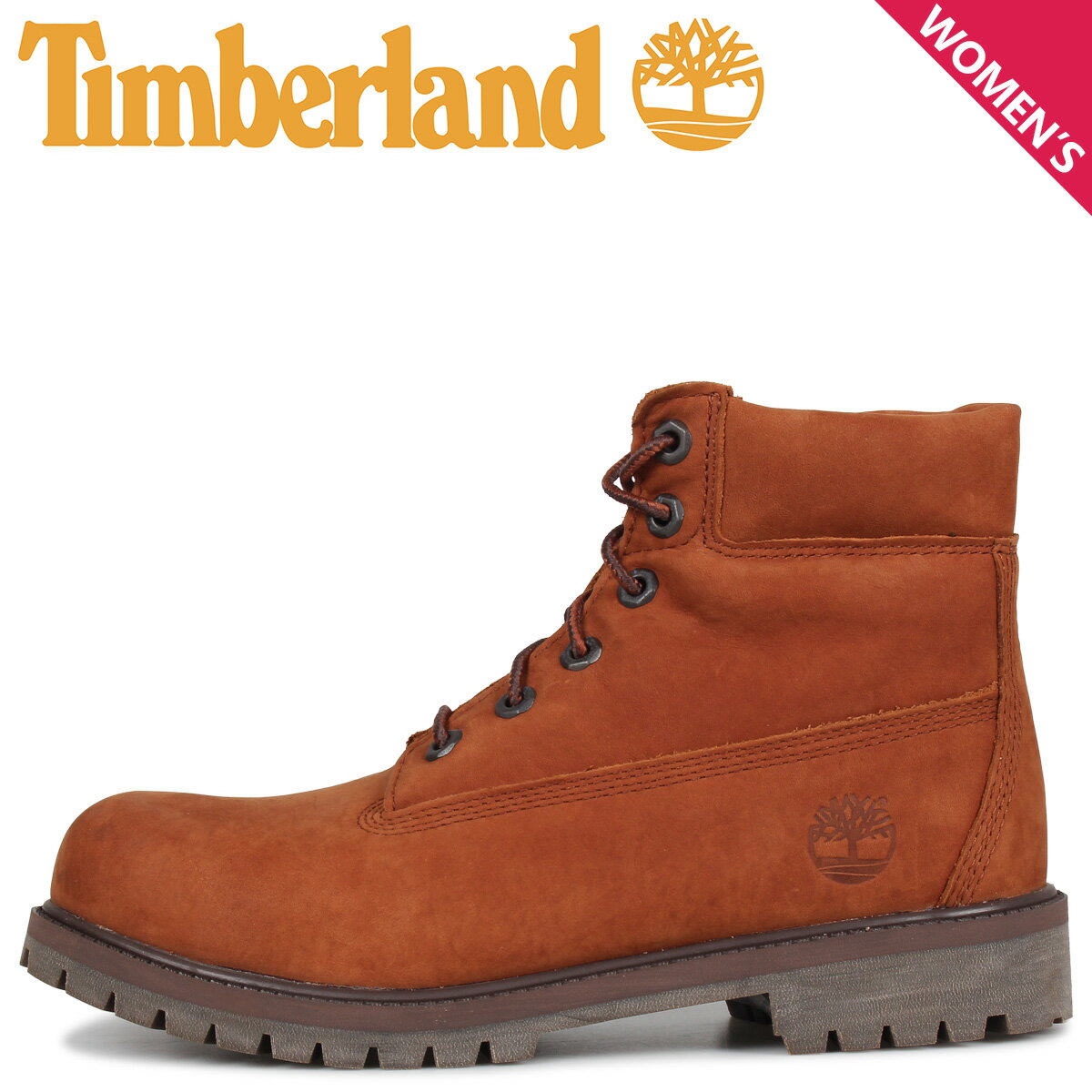 Timberland ティンバーランド ブーツ レディース 6インチ プレミアム JUNIOR 6INCH PREMIUM WATERPROOF BOOT ブラウン A2BKMのサムネイル