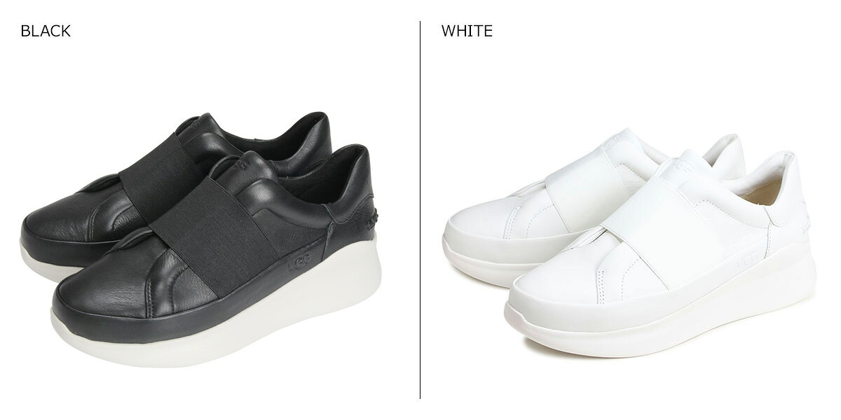 【最大1000円OFFクーポン】 アグ UGG スニーカー スリッポン リブ トレーナー レディース 厚底 WOMENS LIBU TRAINER ブラック ホワイト 黒 白 1106621