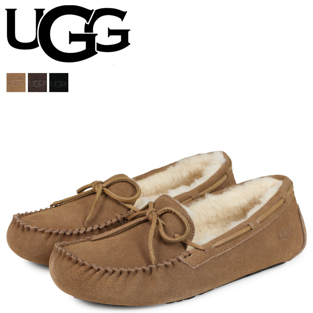 アグ UGG モカシン メンズ ムートン シューズ オルセン MENS OLSEN 1003390 ブラック 黒 ブラウン ベージュ