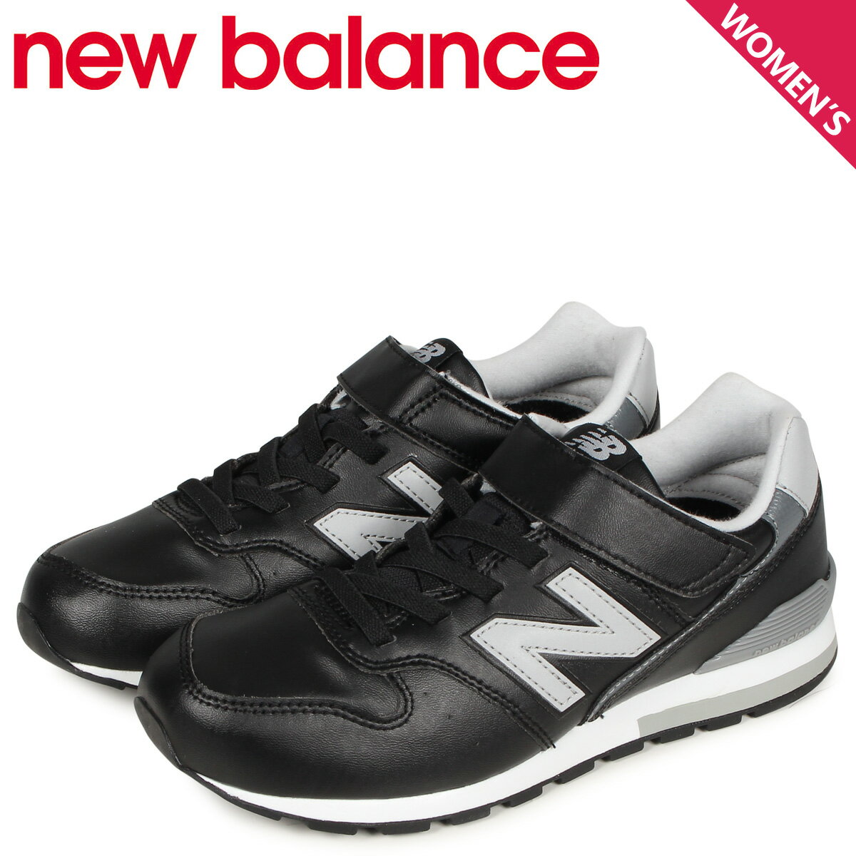 【最大1000円OFFクーポン配布中】 new balance ニューバランス 996 スニーカー レディース キッズ Mワイズ ブラック 黒 YV996LBKのサムネイル