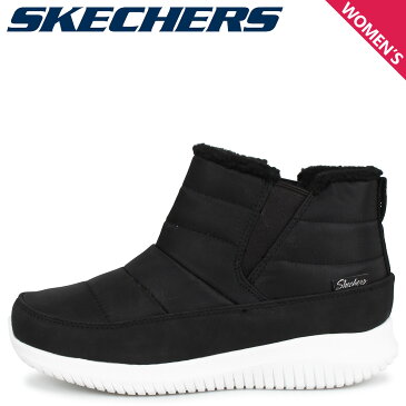 SKECHERS スケッチャーズ ウォームタッチ メモリーフォーム サイドゴア ブーツ ウィンターブーツ レディース ULTRA FLEX-SHAWTY WARM TECH MEMORY FOAM ブラック 黒 44998