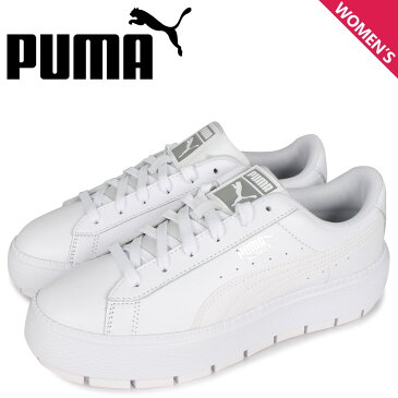 PUMA プーマ バスケット プラットフォーム スニーカー レディース 厚底 BASKET PLATFORM TRACE LITE WNS ホワイト 白 37369601