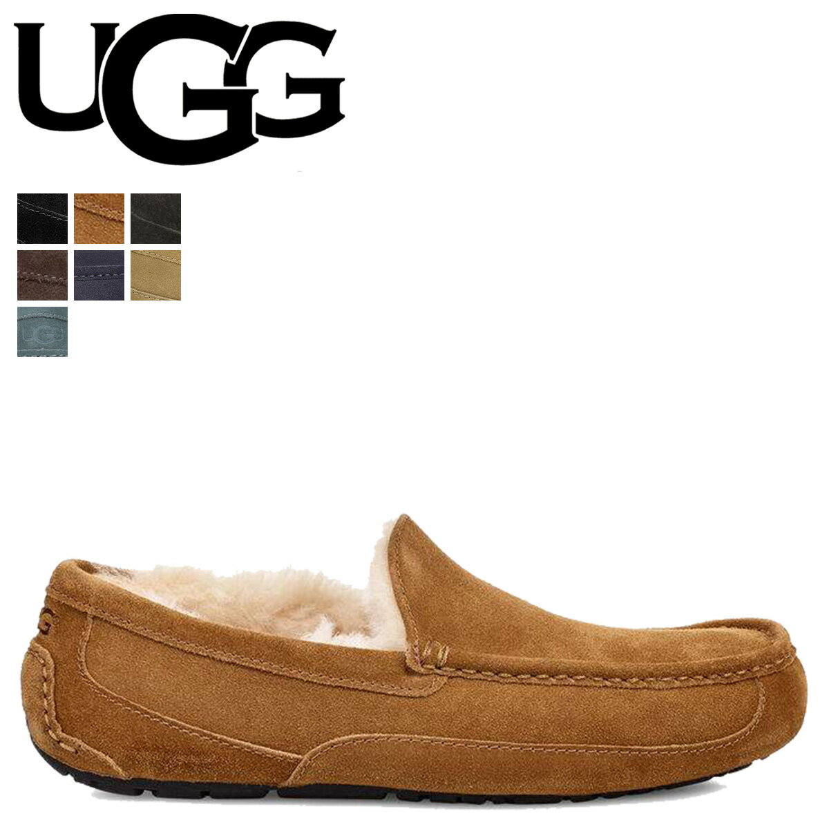 【最大1000円OFFクーポン配布中】 アグ UGG スリッポン モカシン アスコット シューズ メンズ ムートン MENS ASCOT 1101110