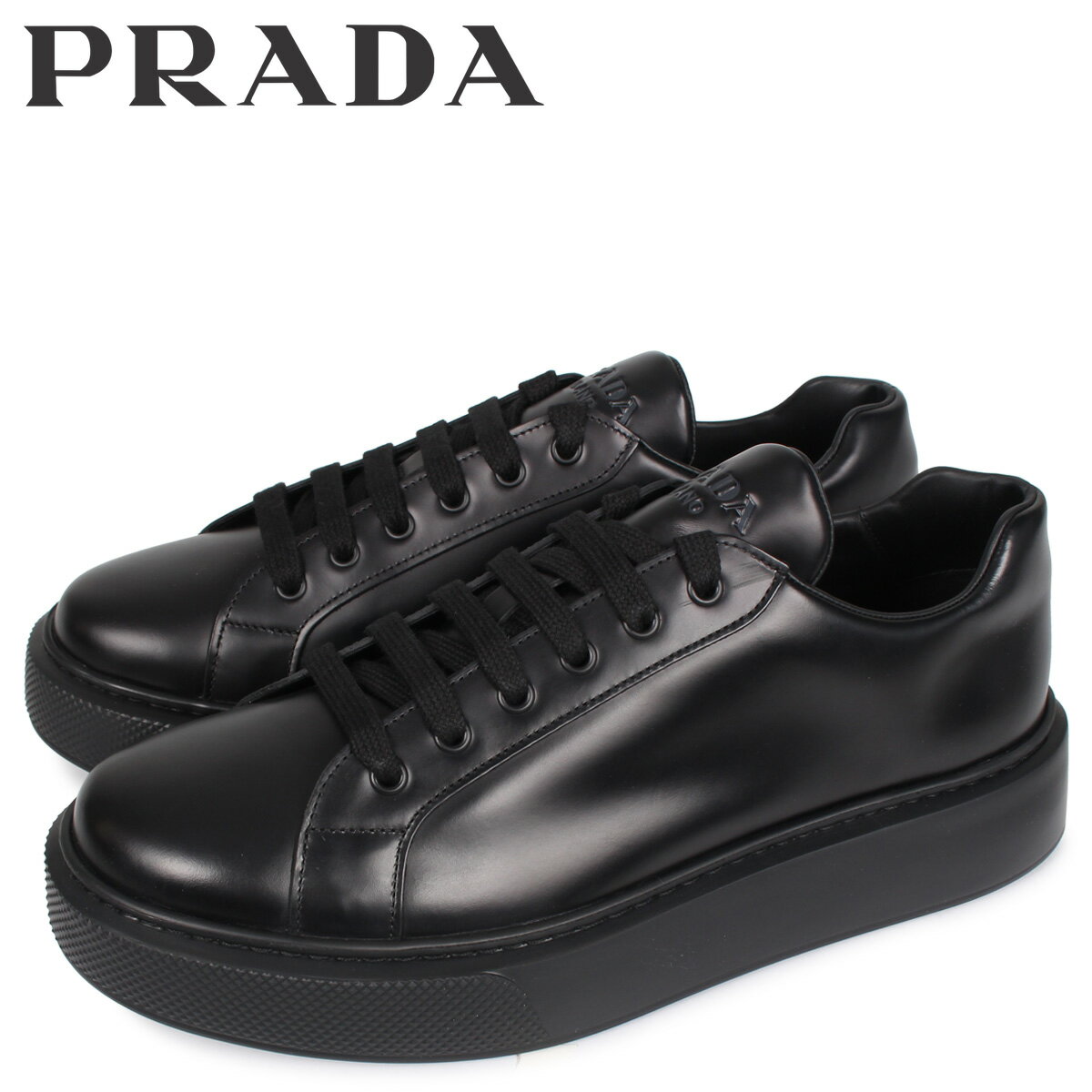 PRADA プラダ スニーカー メンズ NEW SNEAKER FONDO CASSETTA ブラック 黒 4E3489