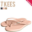ティキーズ Tkees スカラップ サンダル ビーチサンダル レディース レザー SCALLOPED ブラック ピンク ベージュ 黒