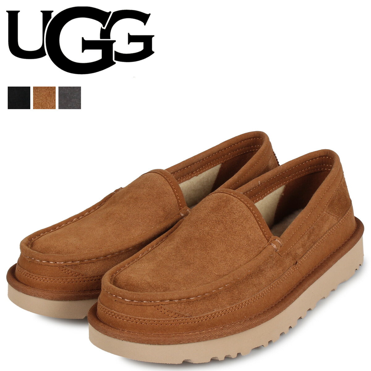 【最大1000円OFFクーポン】 アグ UGG スリッポン モカシン デックス メンズ MENS DEX ブラック ブラウン ダーク グレー 黒 1103901