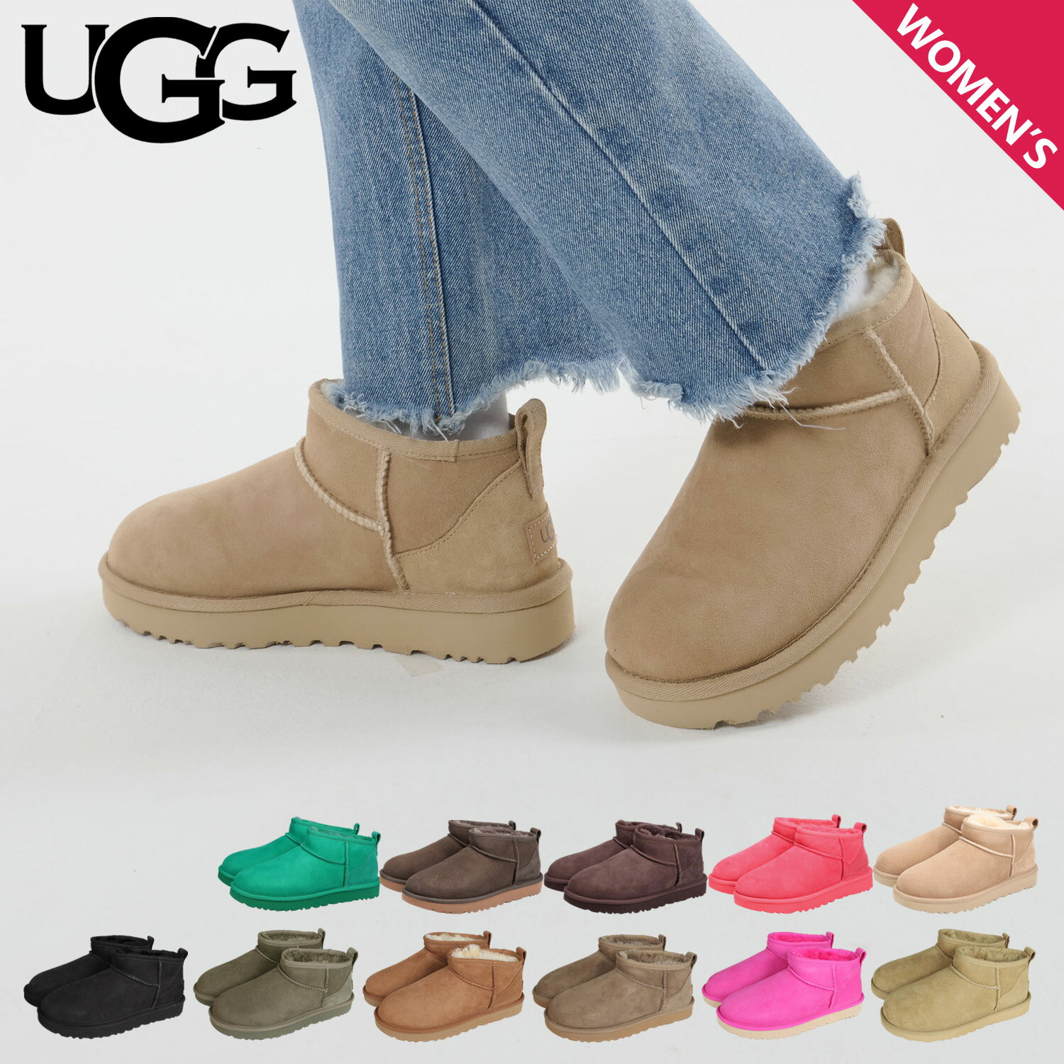 【最大1000円OFFクーポン配布中】 アグ UGG ムートンブーツ クラシック ウルトラ ミニ レディース シープスキン CLAS…