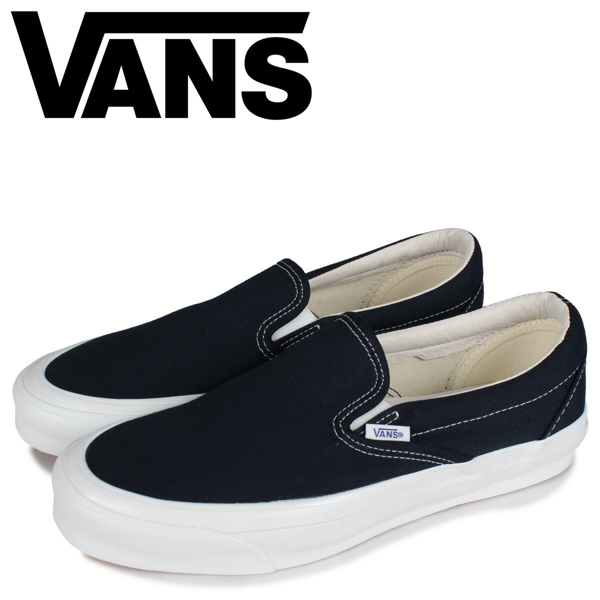 ヴァンズ VANS スリッポン クラシック スニーカー メンズ ボルト ヴォルト バンズ OG CLASSIC SLIP-ON LX ネイビー VN0A45JK1X7