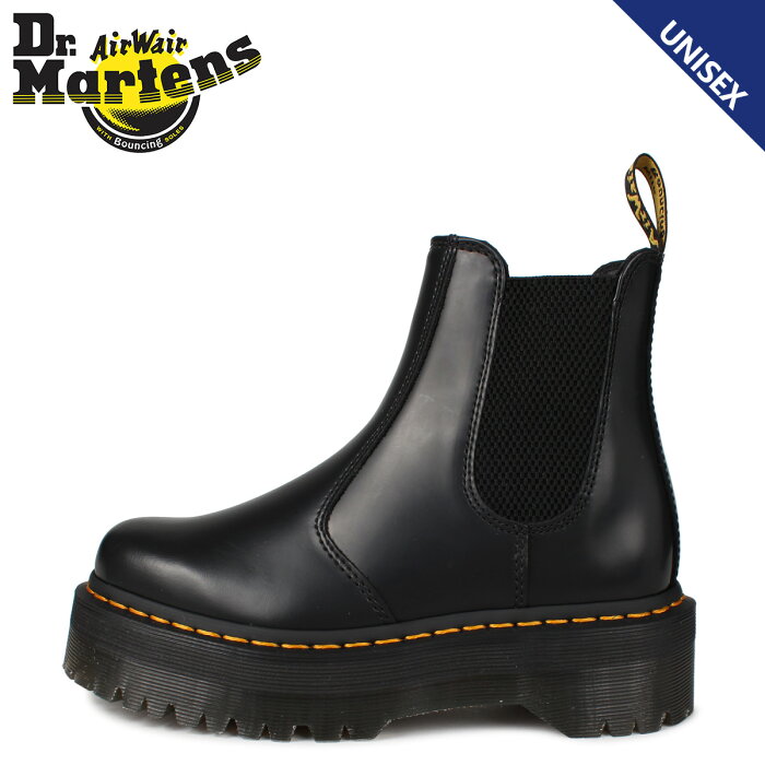 Dr.Martens ドクターマーチン サイドゴア クアッド レトロ チェルシー ブーツ メンズ レディース 厚底 QUAD RETRO 2976 CHELSEA BOOT ブラック 黒 24687001