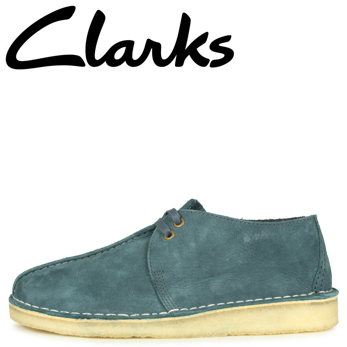 【最大1000円OFFクーポン配布中】 Clarks クラークス デザートトレック ブーツ メンズ レザー DESERT TREK ブルー 26160225