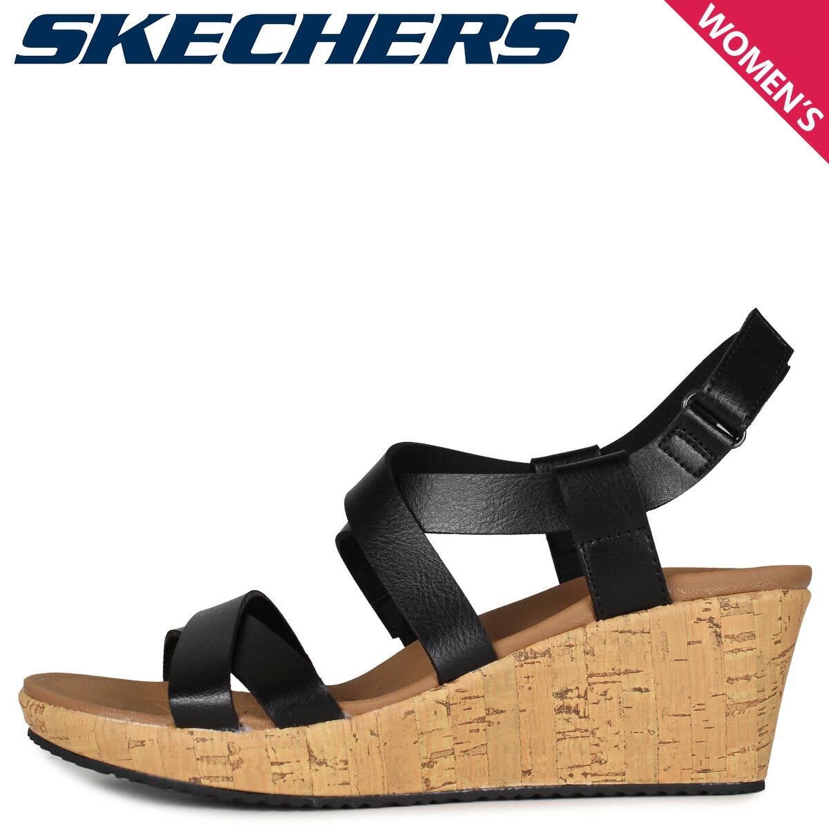 【最大1000円OFFクーポン配布中】 SKECHERS スケッチャーズ サンダル レディース 厚底 ビバリー BEVERLEE DANCE MOVES ブラック 黒 119087のサムネイル