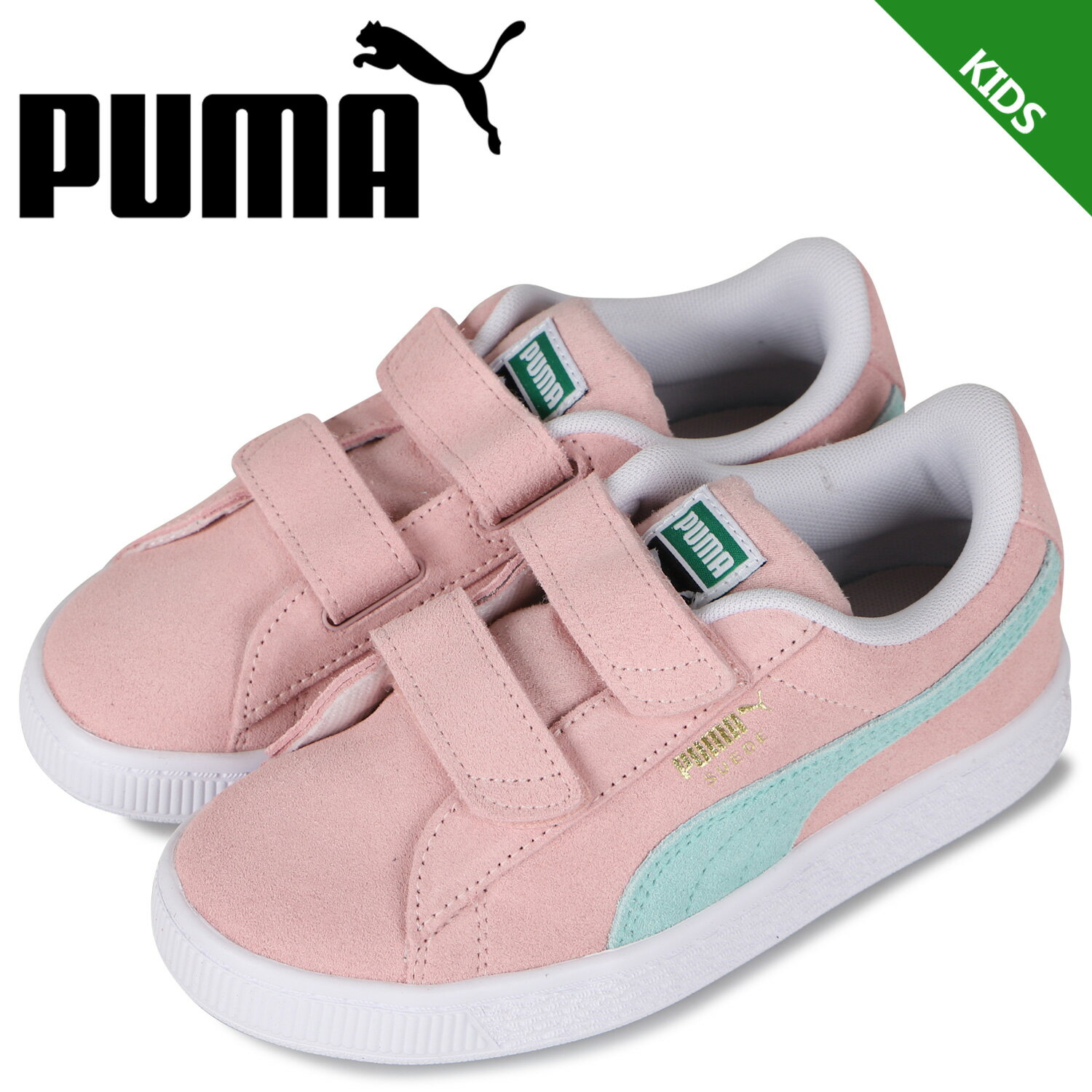 プーマ PUMA スウェード クラシック スニーカー キッズ SUEDE CLASSIC 21 V PS ピンク 380563-10