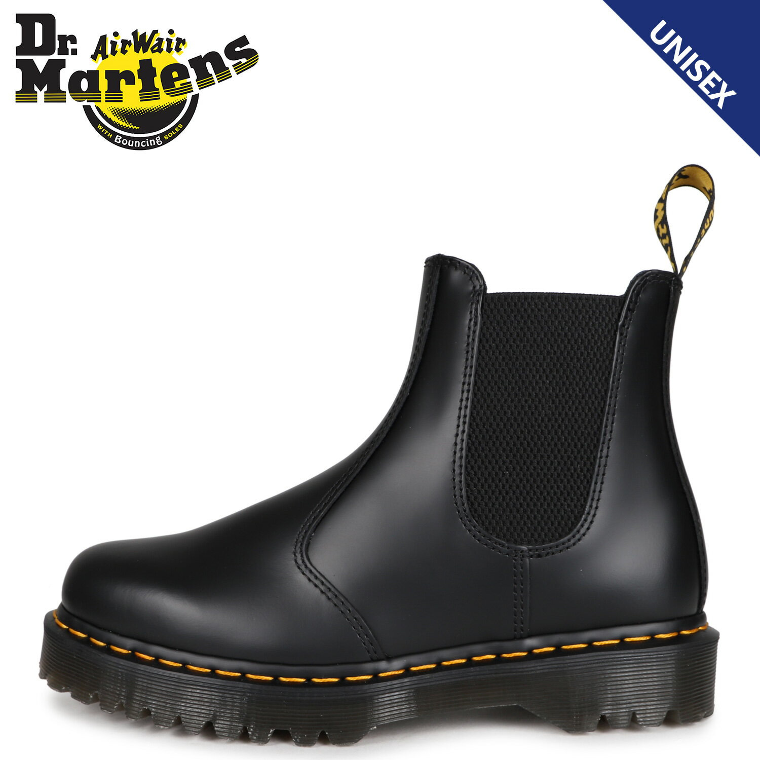 【最大1000円OFFクーポン配布中】 Dr.Martens ドクターマーチン ベックス チェルシー ブーツ サイドゴア メンズ レディース 2976 BEX SMOOTH CHELSEA BOOT ブラック 黒 26205001