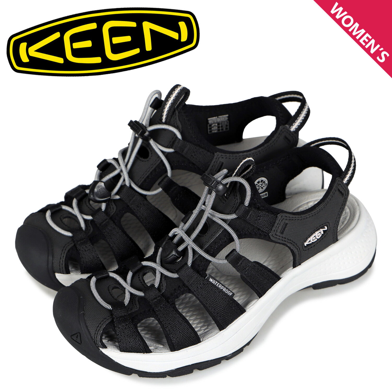【最大1000円OFFクーポン発行中】 KEEN キーン サンダル アストリア ウエスト レディース ASTORIA WEST ブラック 黒 1023594