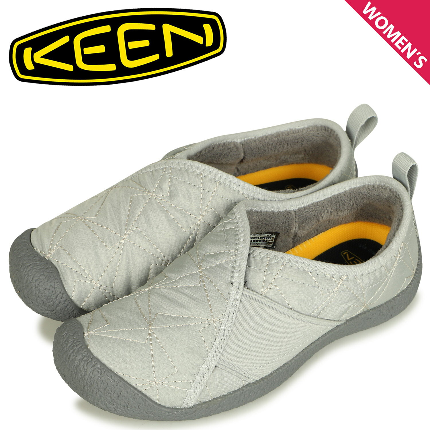 キーン KEEN スニーカー スリッポン レディース ハウザーラップ HOWSER WRAP グレー ...