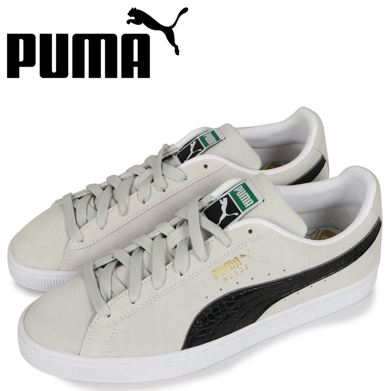 PUMA プーマ スウェード クロック スニーカー メンズ スエード SUEDE CROC ホワイト 白 384852-02