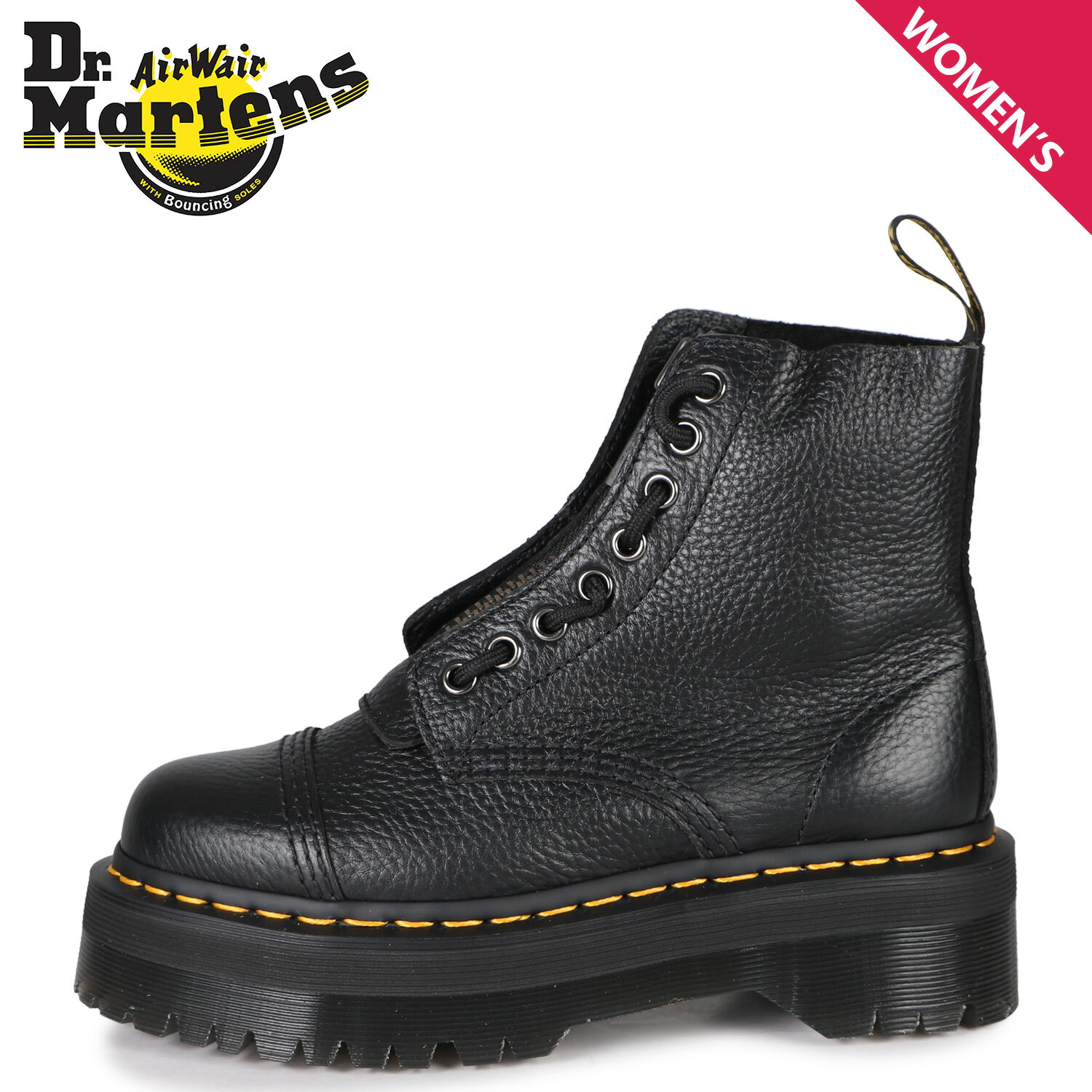 Dr.Martens ドクターマーチン ブーツ ジャングルブーツ シンクレア レディース 厚底 QUAD RETRO SINCLAIR ブラック 黒 22564001