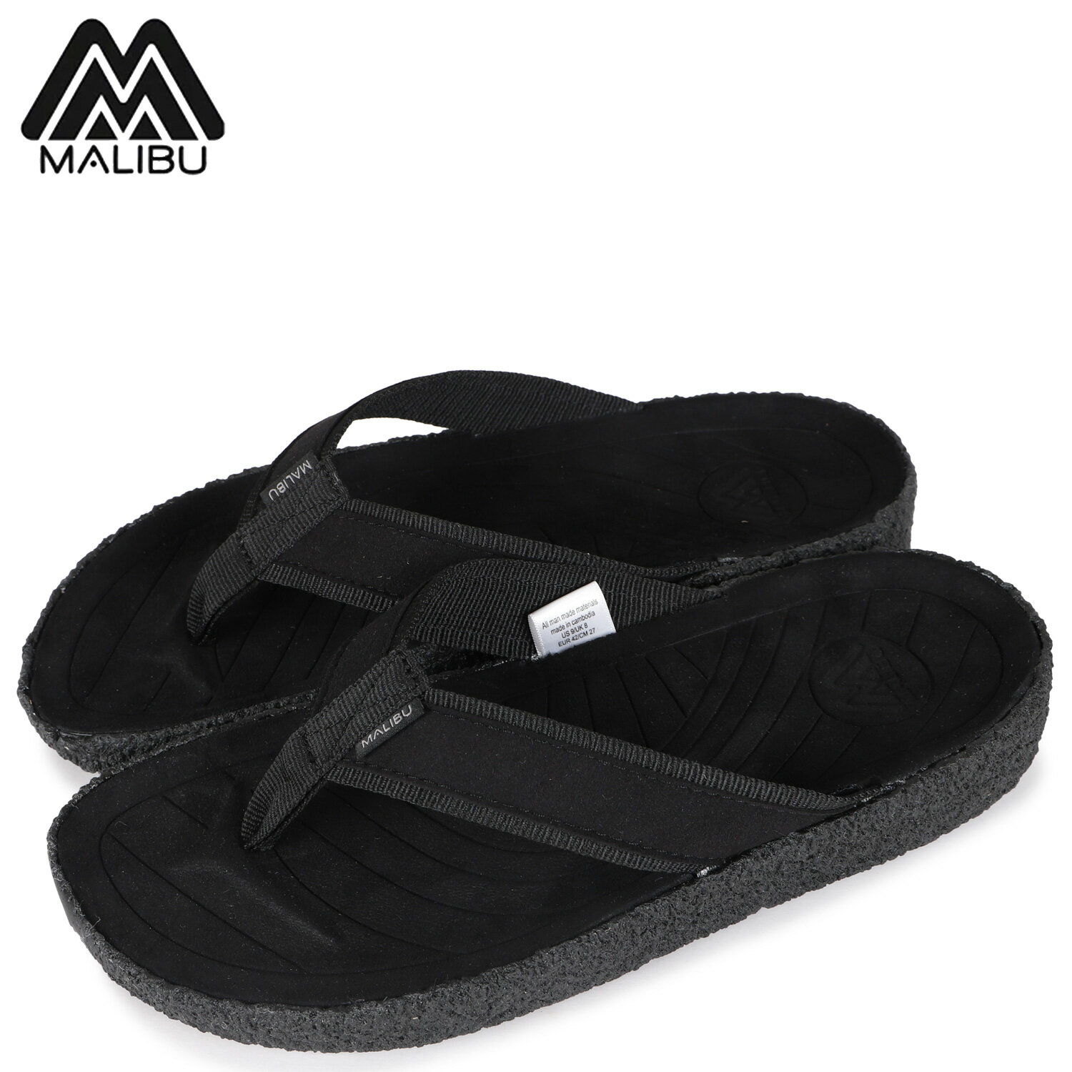  MALIBU SANDALS マリブサンダルズ サンダル トングサンダル ビーチサンダル サーフライダー メンズ SURFRIDER ブラック 黒 MS07-0019